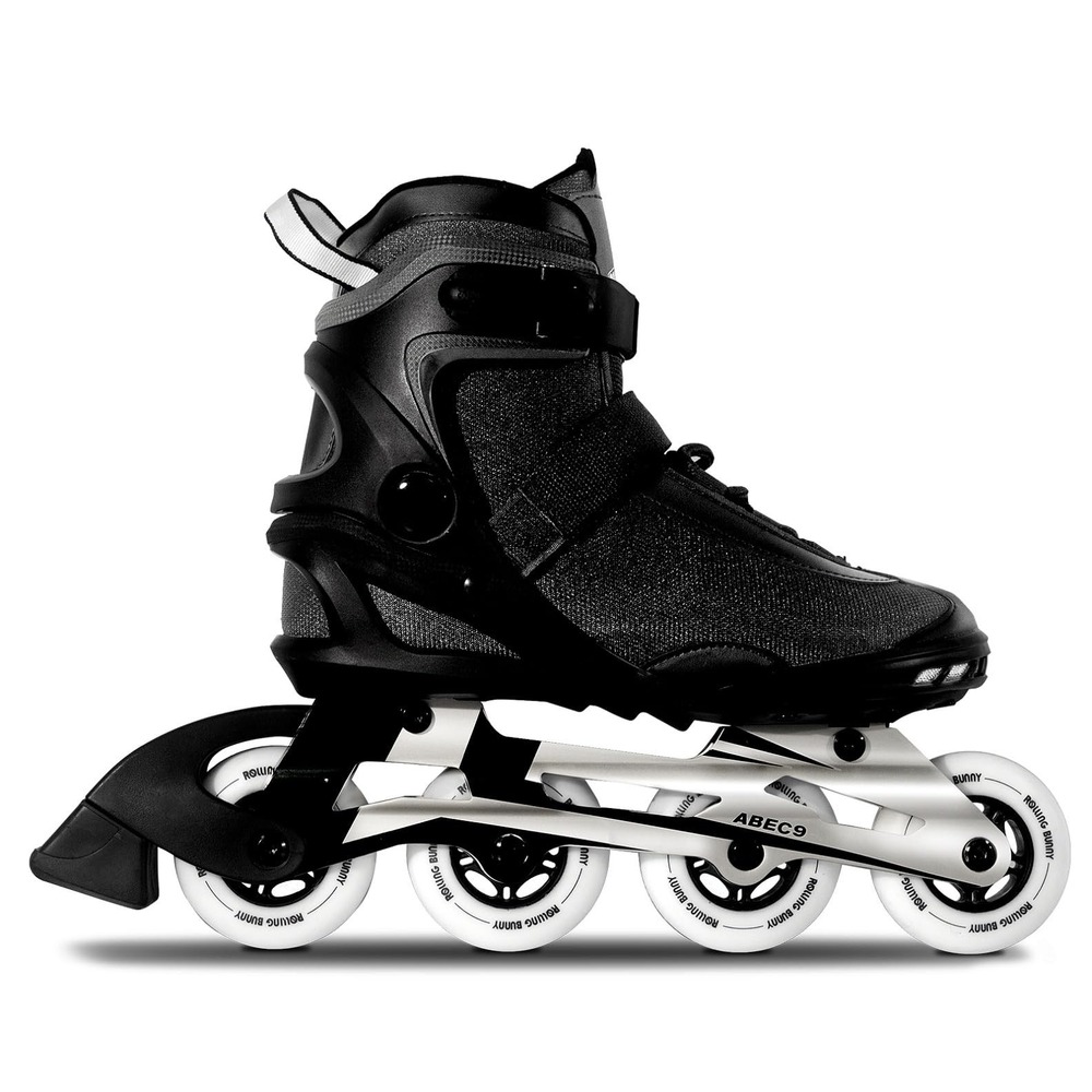 RollingBunny ABEC-9 Inline Skates Adult Men Women Black Breathable US 6-9